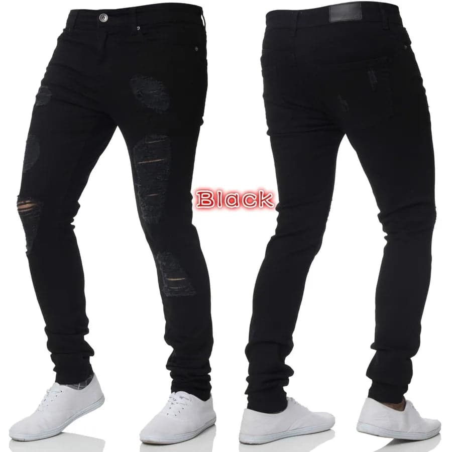 Knee Holes and Zipper Slim Fit - Thumbnail 19