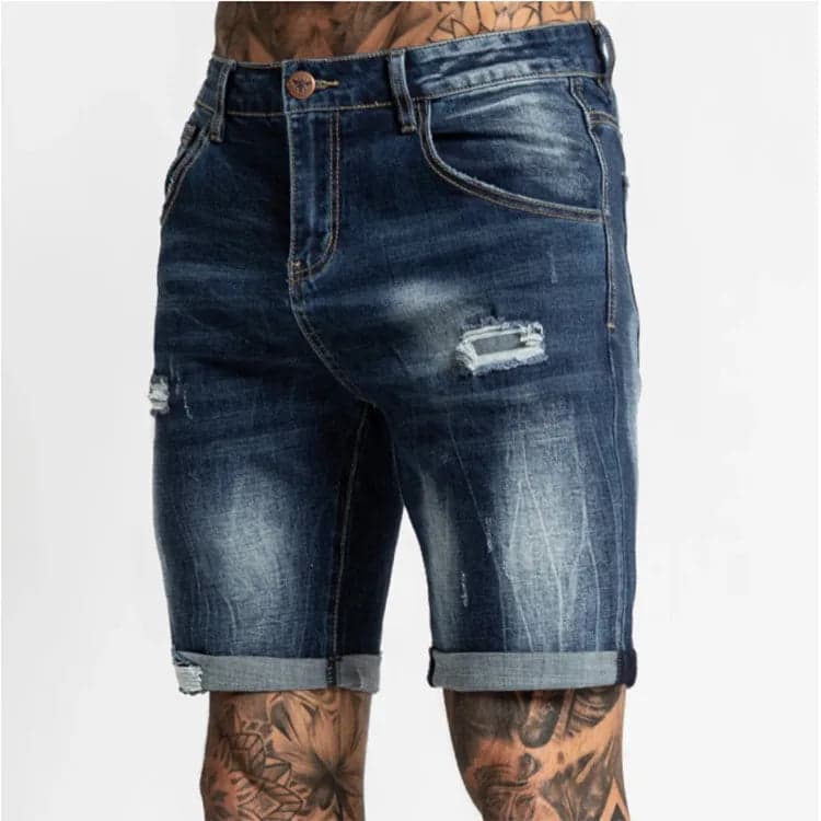 Washed Ripped Shorts - Thumbnail 2