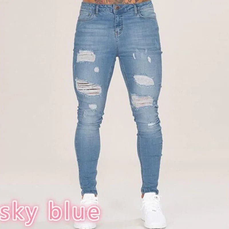 Knee Holes and Zipper Slim Fit - Thumbnail 14