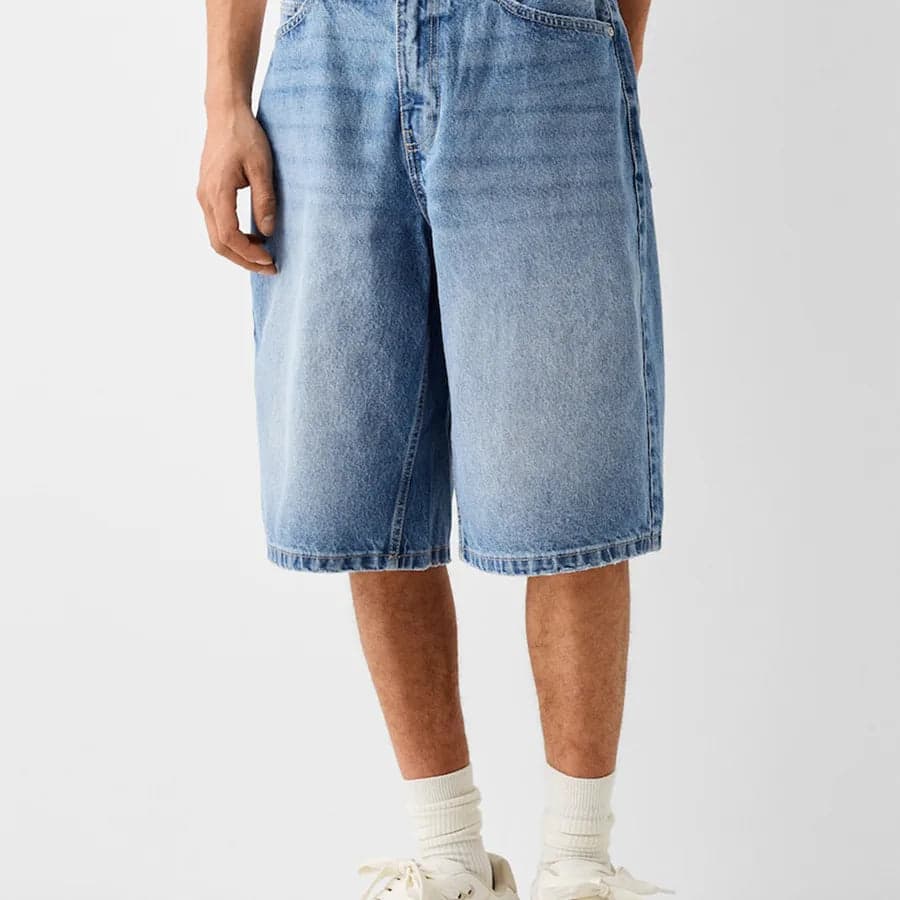 Stretch Denim shorts - Thumbnail 6