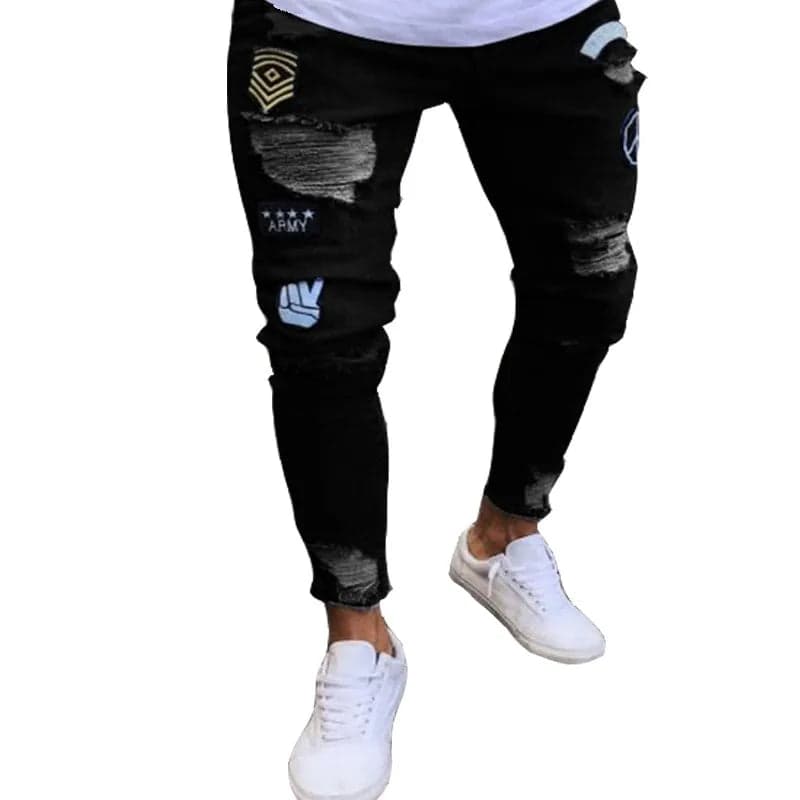 Knee Holes and Zipper Slim Fit - Thumbnail 6