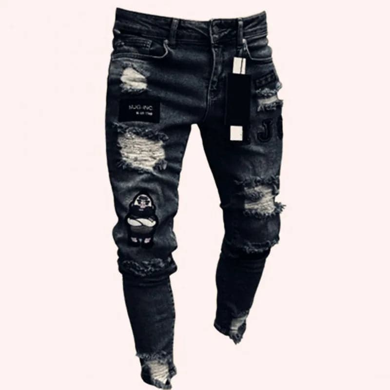 Knee Holes and Zipper Slim Fit - Thumbnail 8