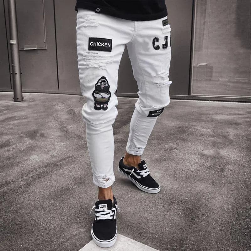 Knee Holes and Zipper Slim Fit - Thumbnail 3