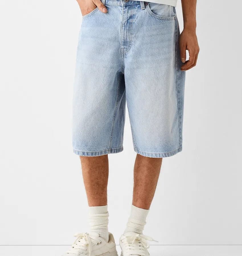 Stretch Denim shorts - Thumbnail 7