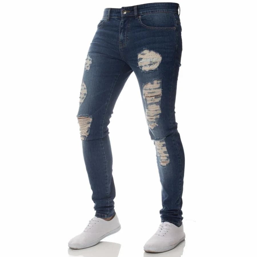 Knee Holes and Zipper Slim Fit - Thumbnail 17