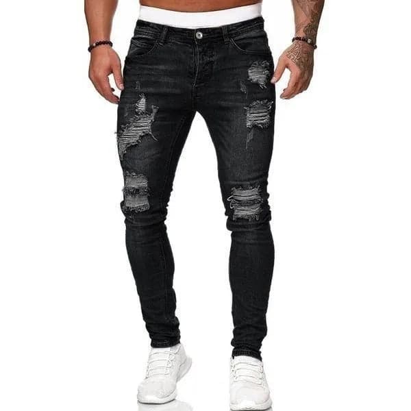 Knee Holes and Zipper Slim Fit - Thumbnail 12