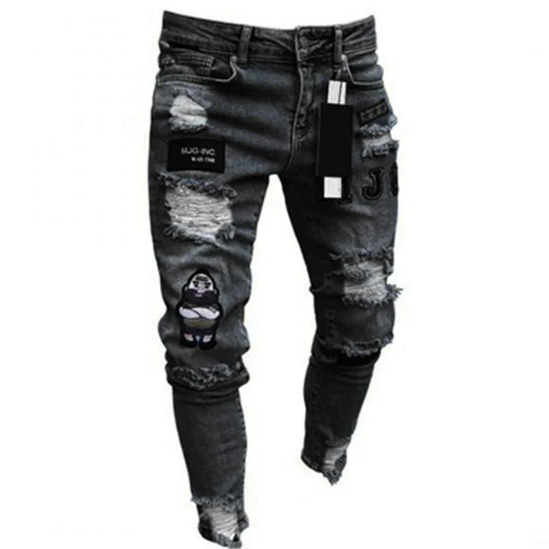 Knee Holes and Zipper Slim Fit - Thumbnail 7