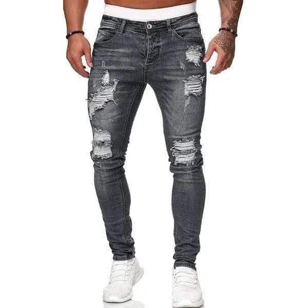 Knee Holes and Zipper Slim Fit - Thumbnail 11