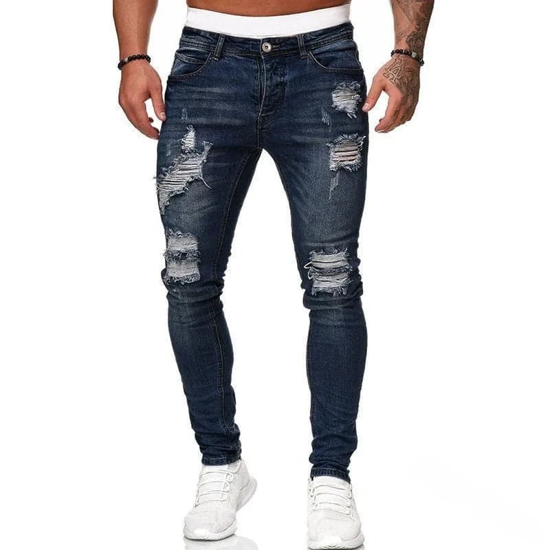 Knee Holes and Zipper Slim Fit - Thumbnail 10