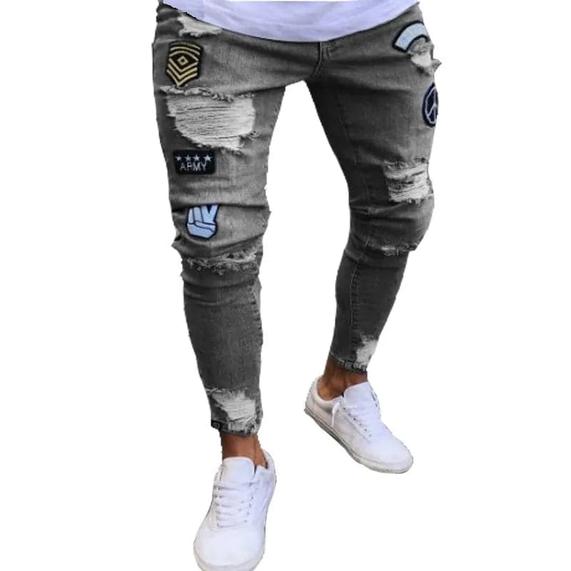 Knee Holes and Zipper Slim Fit - Thumbnail 25