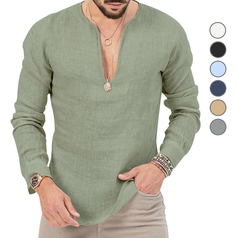 Deep V‑Neck