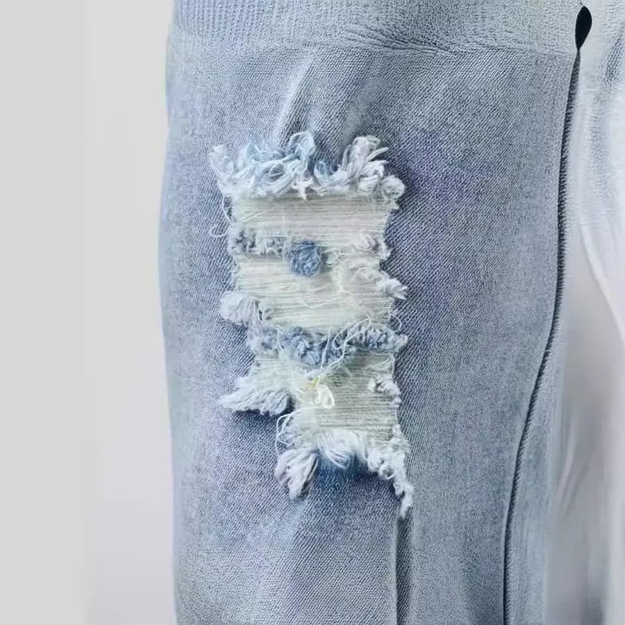 Distressed Cotton Jeans - Thumbnail 3