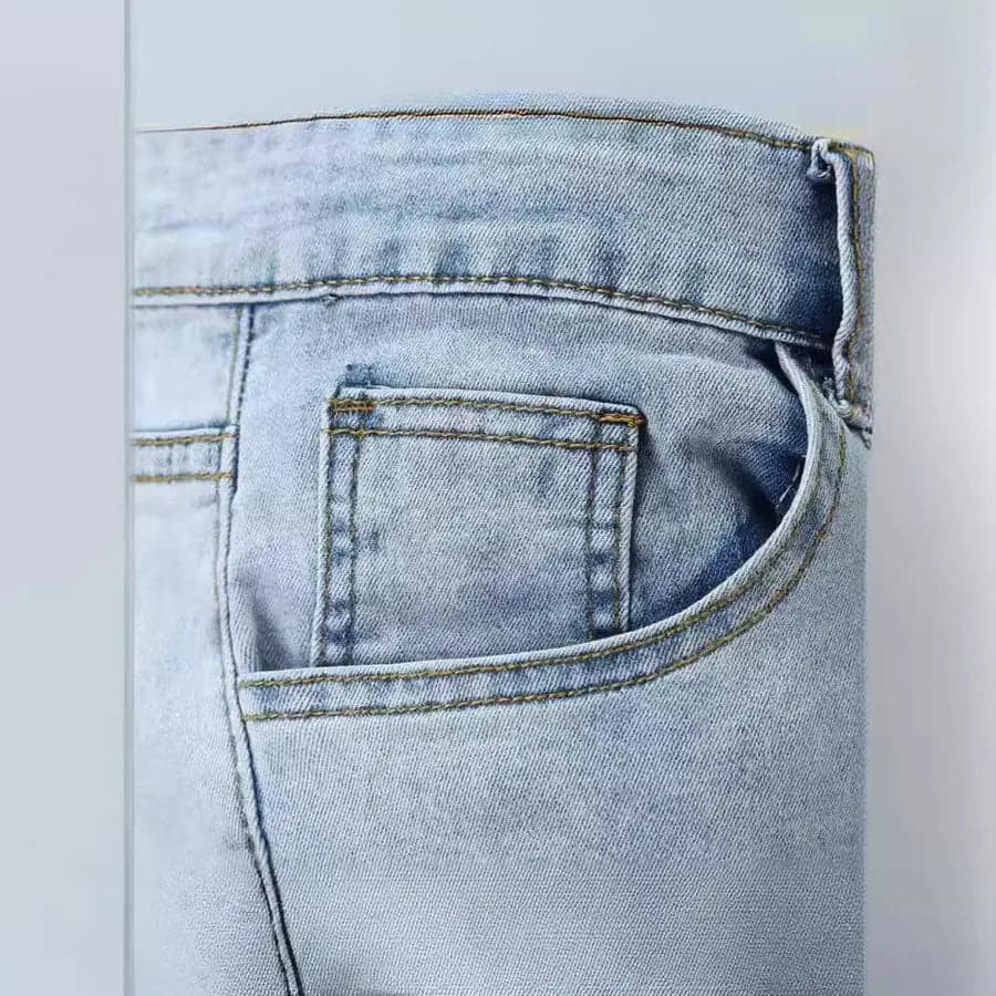Distressed Cotton Jeans - Thumbnail 2