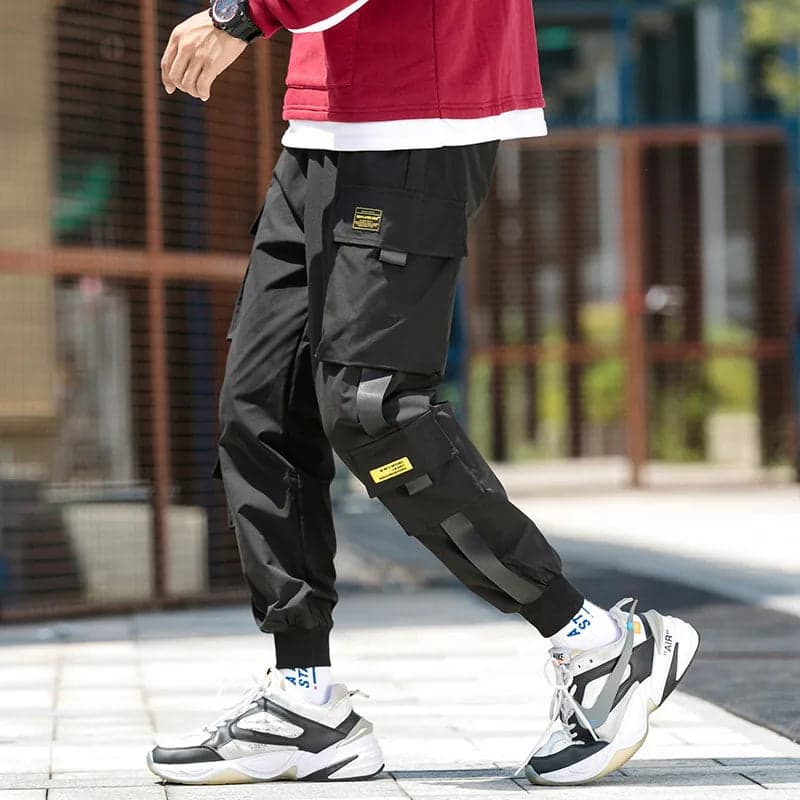 Overalls Men's Spring and Summer New Loose plus Size Ankle Banded Pants Ins Trendy All-Match Multi-Pocket Casual Trousers - Thumbnail 3