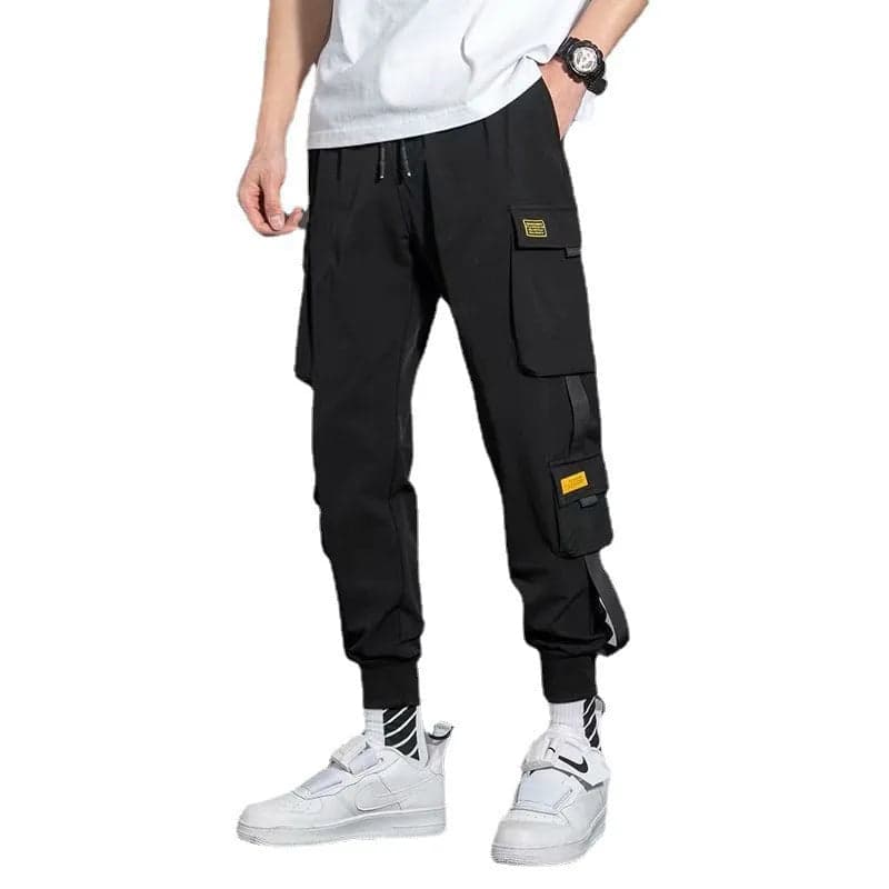 Overalls Men's Spring and Summer New Loose plus Size Ankle Banded Pants Ins Trendy All-Match Multi-Pocket Casual Trousers - Thumbnail 5