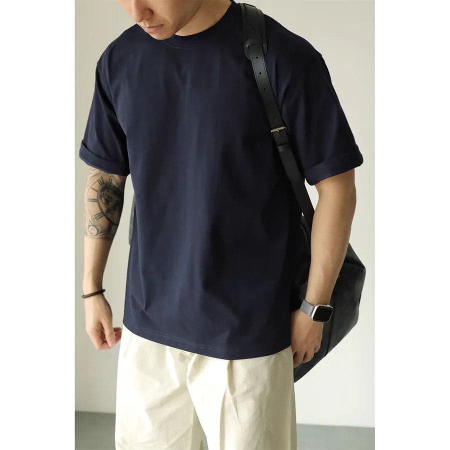 Loose Short Sleeve Men's T-shirt - Thumbnail 8