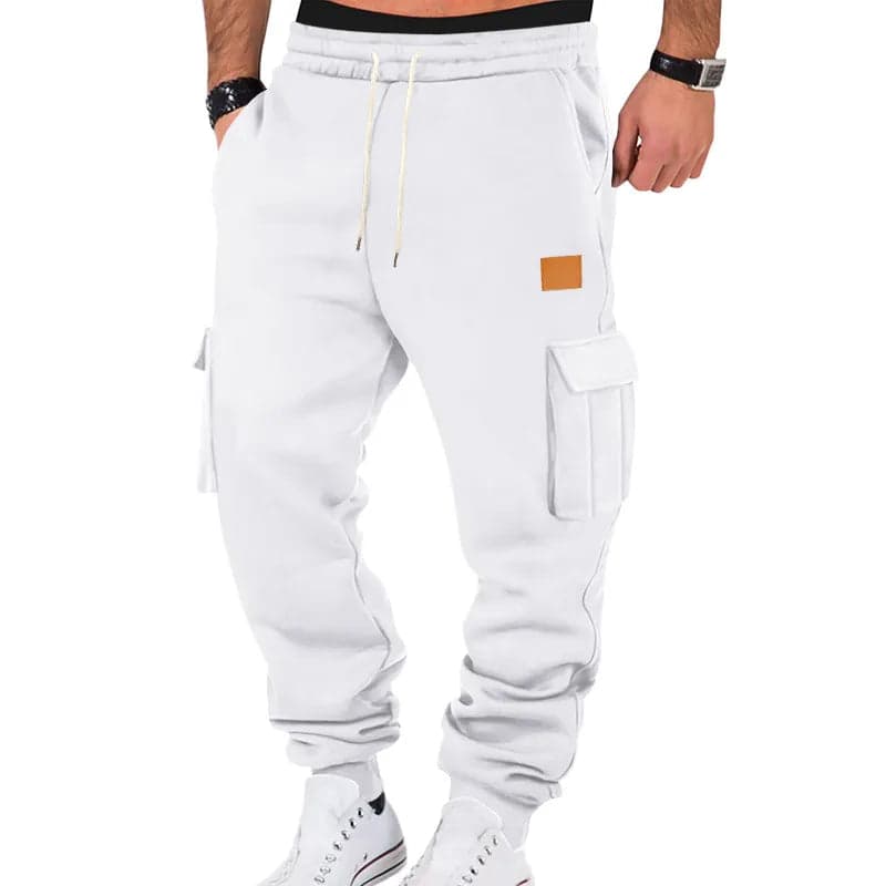 American Style Men's Casual Long Trousers Autumn Winter Sports Leisure Pants Multiple Pockets Workwear Sweatpants - Thumbnail 6