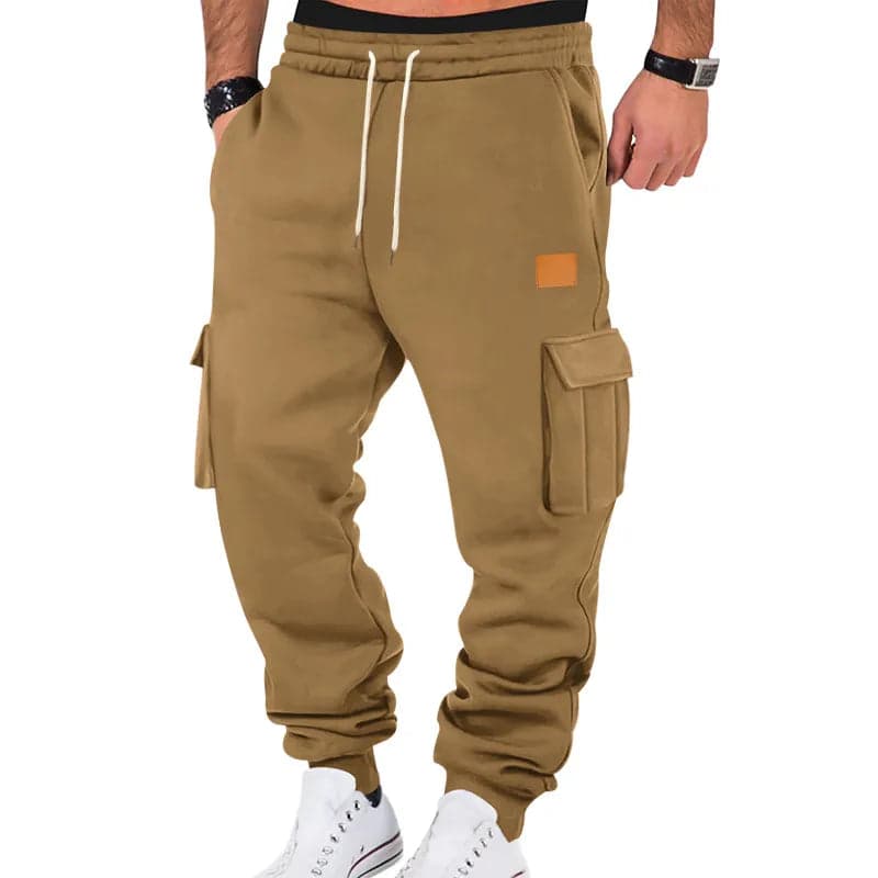 American Style Men's Casual Long Trousers Autumn Winter Sports Leisure Pants Multiple Pockets Workwear Sweatpants - Thumbnail 15