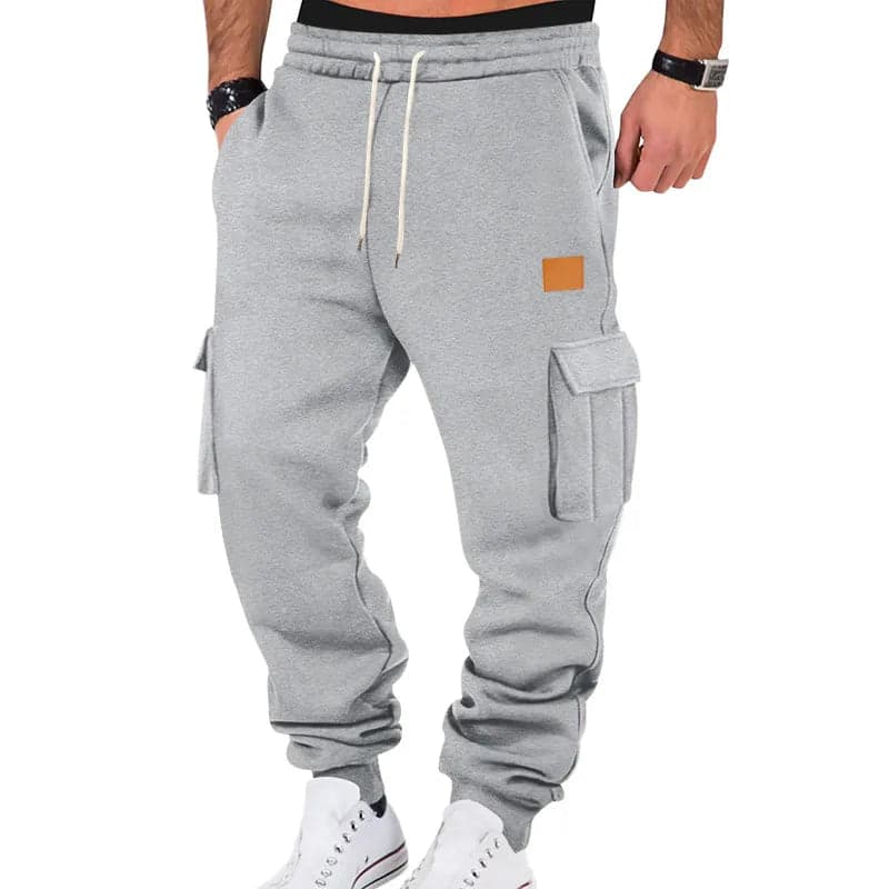 American Style Men's Casual Long Trousers Autumn Winter Sports Leisure Pants Multiple Pockets Workwear Sweatpants - Thumbnail 13