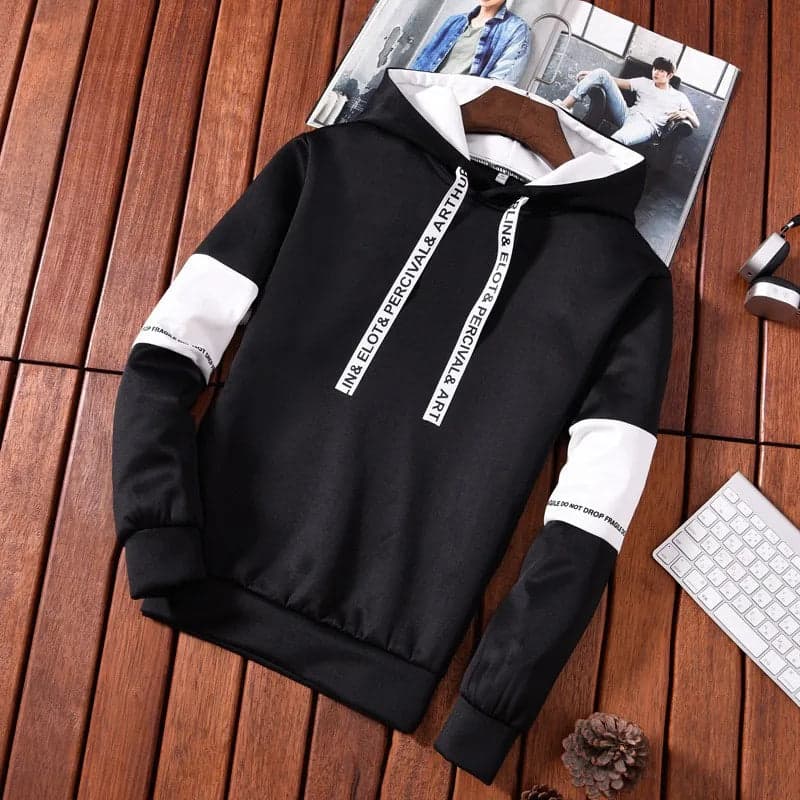 Wholesale men's and women's autumn suit men's New-style trendy handsome hip hop loose long-sleeved T-shirt two-piece student sweater - Thumbnail 8