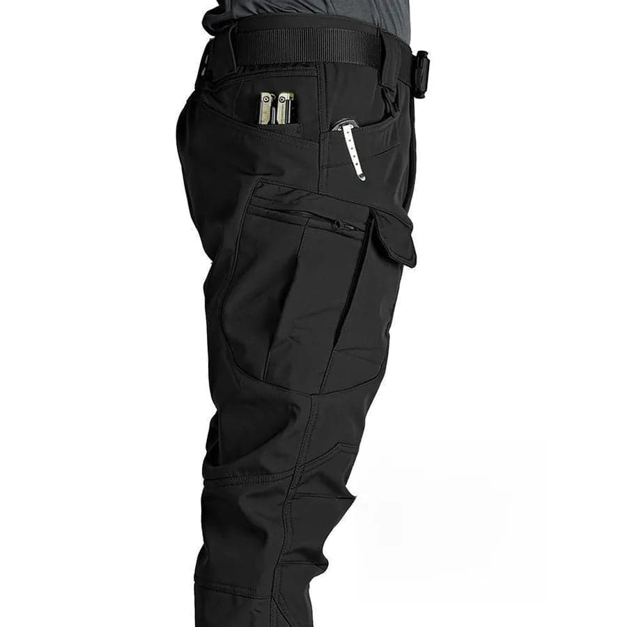 Men's Casual Workwear Tactical Pants Spring and Autumn High Waist Loose Fit Polyester Fabric Multi-Pocket Drawstring Design - Thumbnail 5