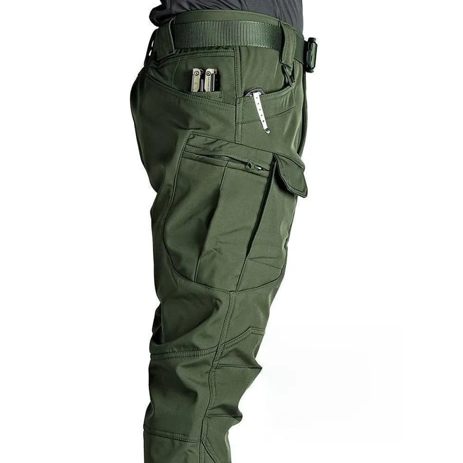 Men's Casual Workwear Tactical Pants Spring and Autumn High Waist Loose Fit Polyester Fabric Multi-Pocket Drawstring Design - Thumbnail 8