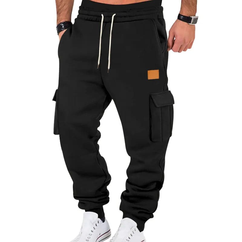 American Style Men's Casual Long Trousers Autumn Winter Sports Leisure Pants Multiple Pockets Workwear Sweatpants - Thumbnail 10