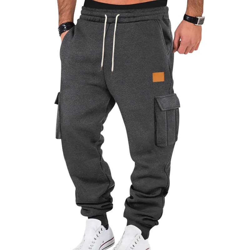 American Style Men's Casual Long Trousers Autumn Winter Sports Leisure Pants Multiple Pockets Workwear Sweatpants - Thumbnail 14