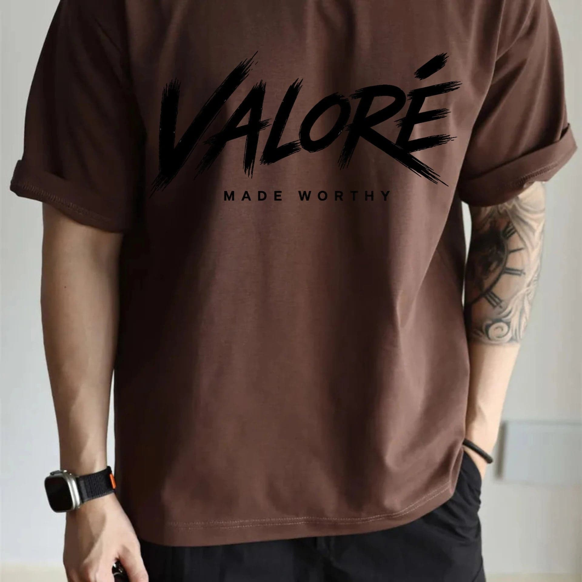 Loose Short Sleeve Men's T-shirt - Thumbnail 12