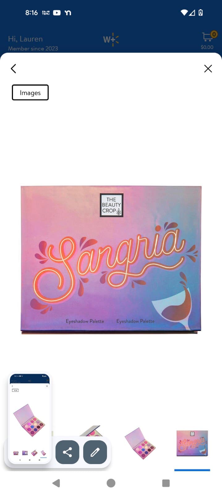 Sangria Eyeshadow palette