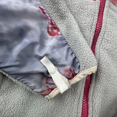The North Face Jacket Womens Medium Gray Fleece Full Zip Interchange Pink Trim - Thumbnail 2