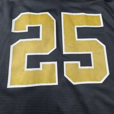 VTG New Orleans Saints Jersey Mens 2XL Black NFL Football Reggie Bush 25 Reebok - Thumbnail 4