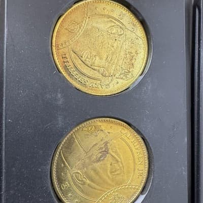 MLB Baseball Gold Tone Coin Lot 13 Players Derek Jeter Cal Ripken Jr Set - Thumbnail 2