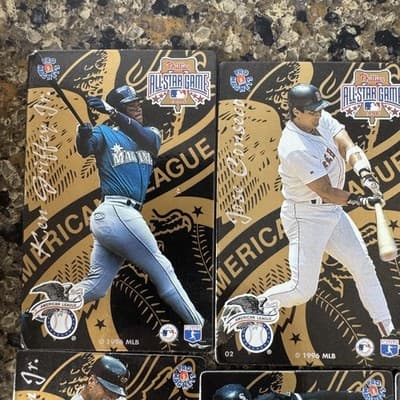 1996 Phillies All-Star Game American League Metal Card Set MLB Griffey A-Rod - Thumbnail 3