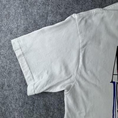 Amiri Shirt Mens Medium White Paint Drip Logo Graphic Double Sided Tee - Thumbnail 10