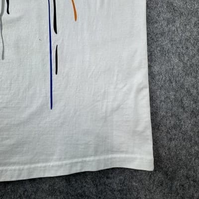 Amiri Shirt Mens Medium White Paint Drip Logo Graphic Double Sided Tee - Thumbnail 12