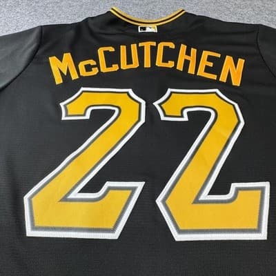 Pittsburgh Pirates Jersey Mens 2XL Black MLB Baseball Majestic McCutchen 22 - Thumbnail 7