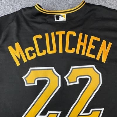 Pittsburgh Pirates Jersey Mens 2XL Black MLB Baseball Majestic McCutchen 22 - Thumbnail 9