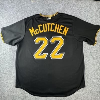Pittsburgh Pirates Jersey Mens 2XL Black MLB Baseball Majestic McCutchen 22 - Thumbnail 6