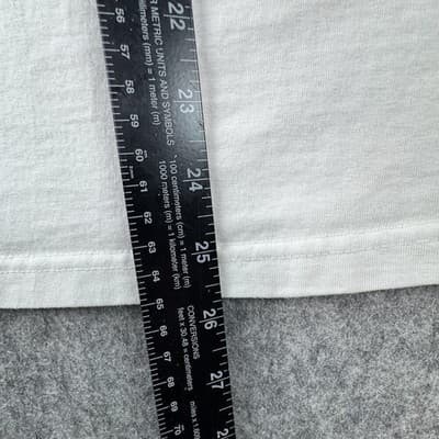 Amiri Shirt Mens Medium White Paint Drip Logo Graphic Double Sided Tee - Thumbnail 14