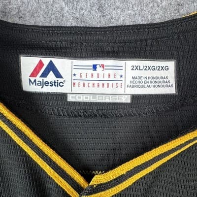 Pittsburgh Pirates Jersey Mens 2XL Black MLB Baseball Majestic McCutchen 22 - Thumbnail 5