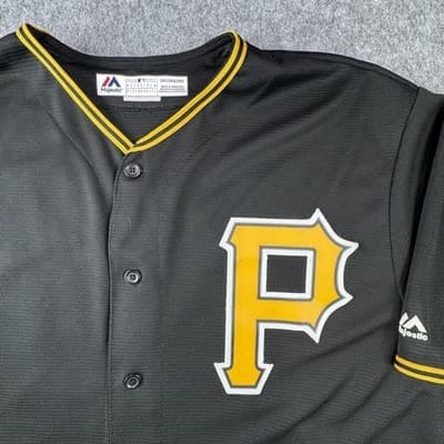 Pittsburgh Pirates Jersey Mens 2XL Black MLB Baseball Majestic McCutchen 22 - Thumbnail 2