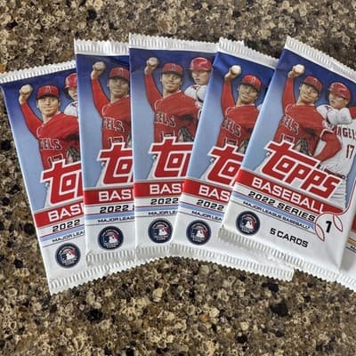 2022 Topps Baseball Series 1 & 2 5 Card Packs Lot Of 9 MLB Cards Base Set - Thumbnail 2