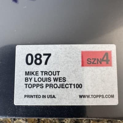 Mike Trout Topps Project100 Base Card 087 By Louis Wes 2022 MLB SZN4 Baseball - Thumbnail 2