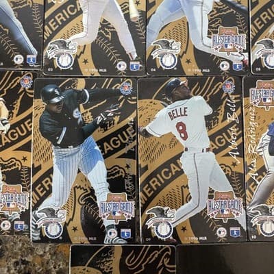 1996 Phillies All-Star Game American League Metal Card Set MLB Griffey A-Rod - Thumbnail 6