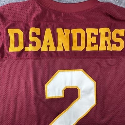 VTG Deion Sanders #2 Florida State Seminoles Jersey Mens 54 Red NCAA Football - Thumbnail 9