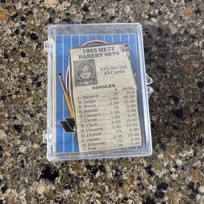 1993 Metz Bakery Card Set 40 Cards Barry Bonds Ken Griffey Jr MLB Baseball - Thumbnail 5