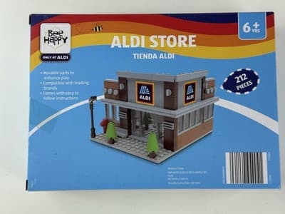 Bee Happy ALDI Store Interlocking Blocks Set 272 Pieces Supermarket Building Toy - Thumbnail 3