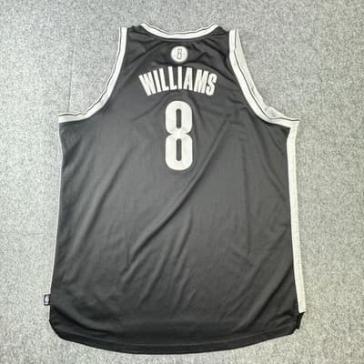 Brooklyn Nets Jersey Mens 2XL Black NBA Basketball Deron Williams 8 Adidas - Thumbnail 7