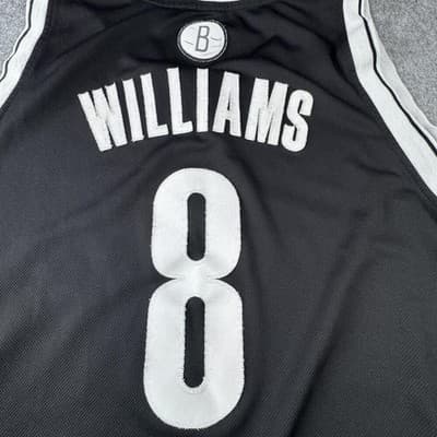 Brooklyn Nets Jersey Mens 2XL Black NBA Basketball Deron Williams 8 Adidas - Thumbnail 8